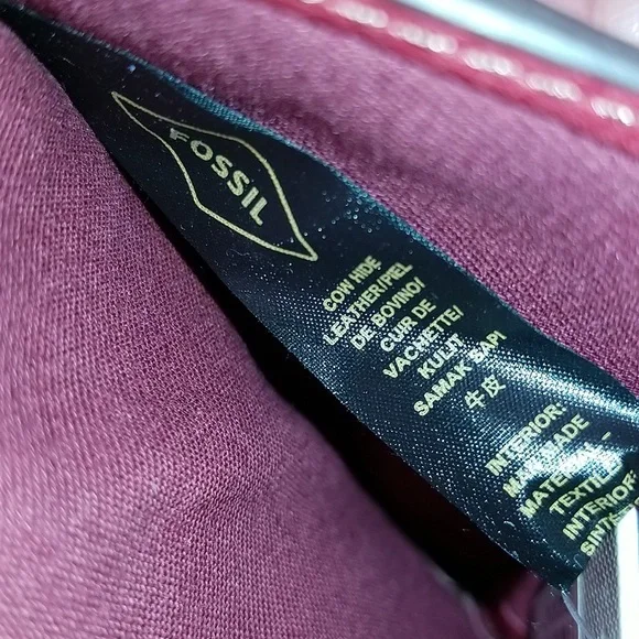 Fossil Emma Mini Wallet RFID Leather Multicolor Patchwork - Picture 7 of 15